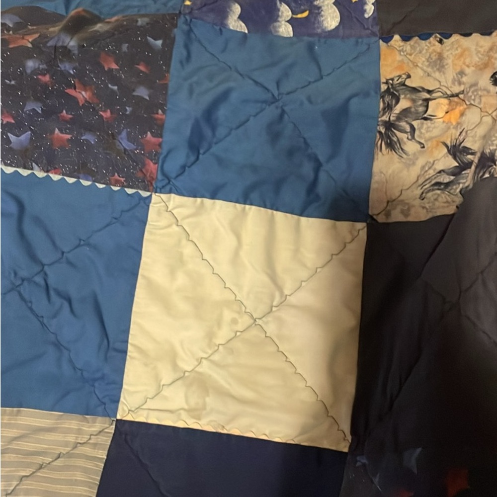 Blue baby blanket